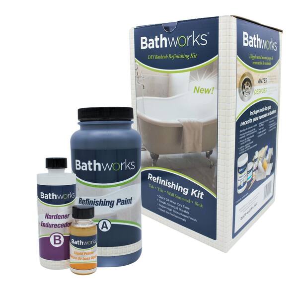 BATHWORKS 20 oz. DIY Bathtub and Tile Refinishing Kit Black BWK05 The Home Depot