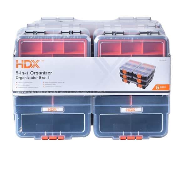 HDX - 65-Compartment 5 in 1 Small Parts Organizer