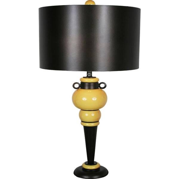 Filament Design Century 34 in. Cafe Noir and Hopi Squash Lustrous Table Lamp