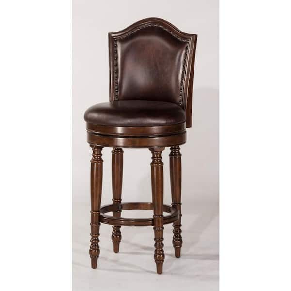 Hillsdale Furniture Barcelona 30 In Brown Cherry Swivel Bar Stool 4899 830a The Home Depot