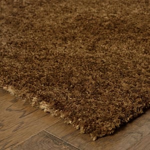 Henley Brown/Brown 8 ft. x 11 ft. Solid Shag Area Rug