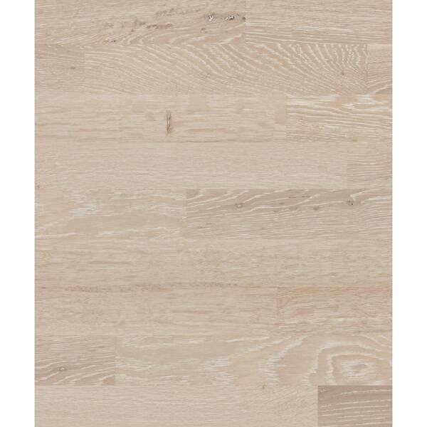 Baltic Wood Ivory and Cream European Oak 1/2 in. T x 7.2 in. W Wire Brushed Engineered Hardwood Flooring (38.6 sqft/case)