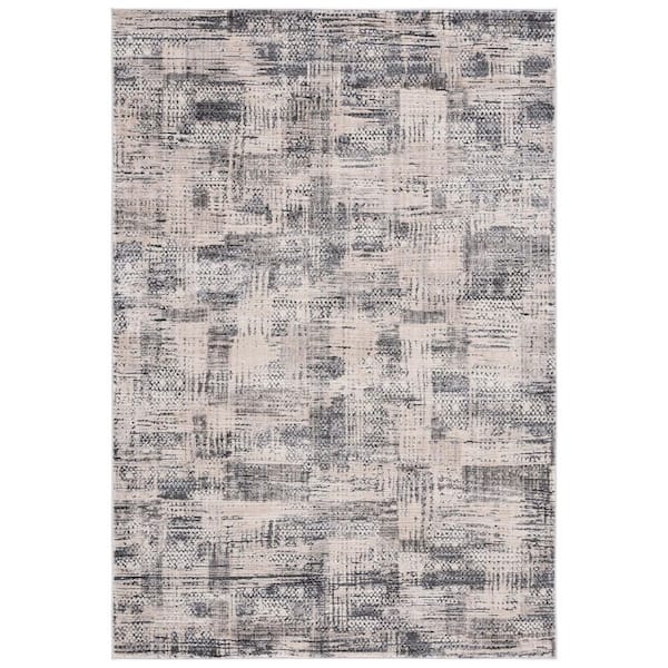 SAFAVIEH Whisper 9 ft. x 12 ft. Gray/Light Gray Distressed Abstract Area Rug