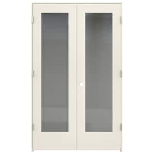 24 in. x 80 in. Tria Primed Left-Hand Mirrored Glass Molded Composite Double Prehung Interior Door