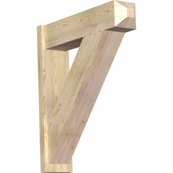 Ekena Millwork 8 in. x 36 in. x 32 in. Douglas Fir Traditional Craftsman Rough Sawn Outlooker