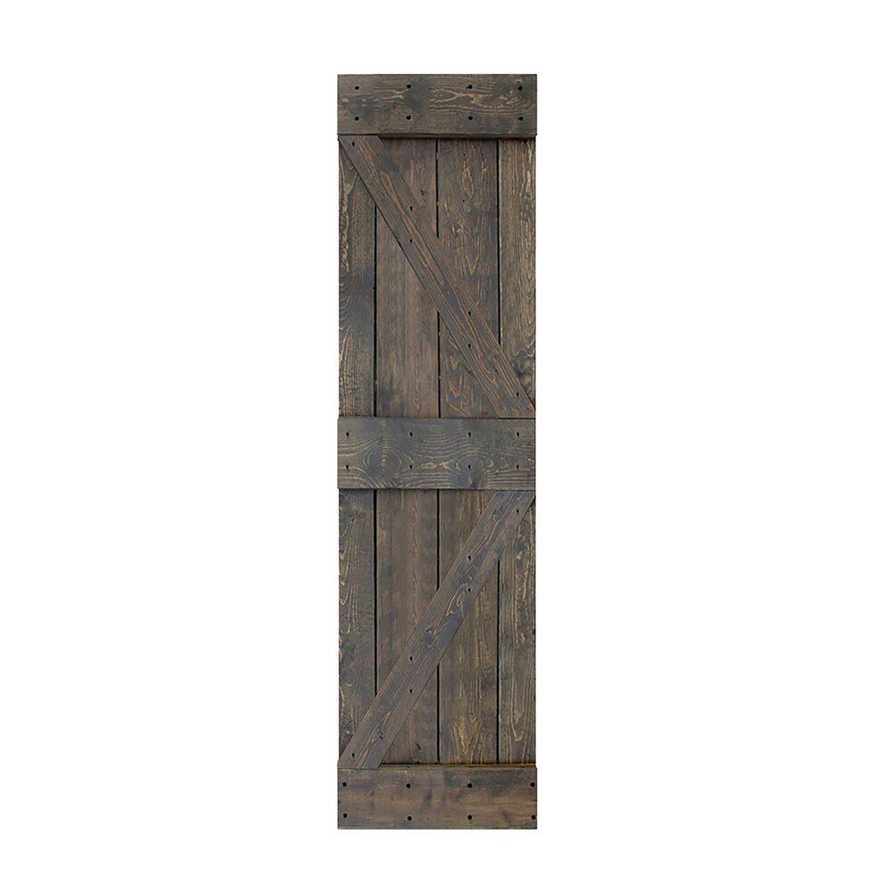 K Style 24 in. x 84 in. Aged Gray Finished Solid Wood Sliding Barn Door Slab - Hardware Kit Not Included price history on PriceWatchPro