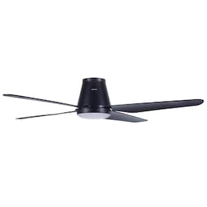 Aria Hugger 52 in. CTC LED Light Indoor Black Ceiling Fan with Remote Control