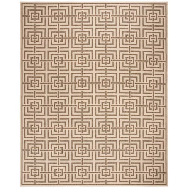 SAFAVIEH Linden Cream/Beige 9 ft. x 12 ft. Geometric Interlaced Area Rug