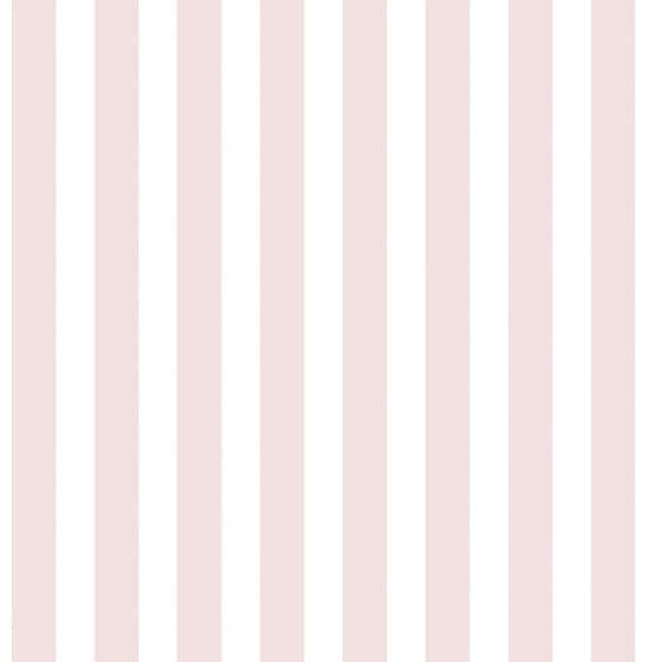 Tiny Tots 2 Pink/White Matte Traditional Regency Stripe Design Non-Pasted  Non-Woven Paper Wallpaper Roll