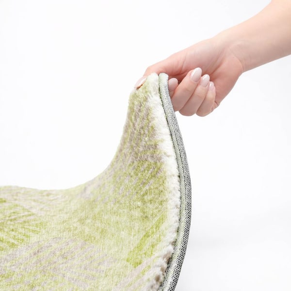 Dream Shag Premium Machine Washable Abstract ADS744 Aloe 10 ft. x 14 ft. Area Rug