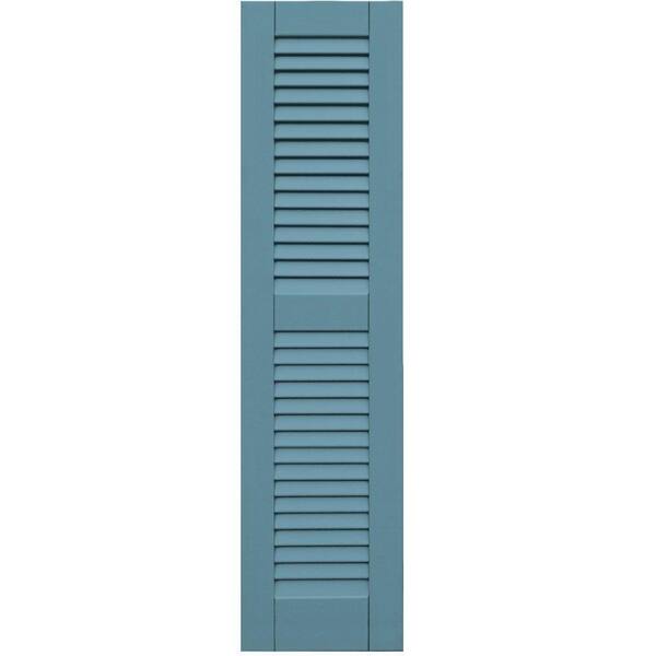 Winworks Wood Composite 12 in. x 48 in. Louvered Shutters Pair #645 Harbor