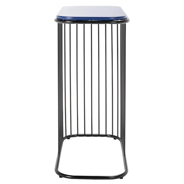 SAFAVIEH Stafford 21 in. Black Square Metal End Table