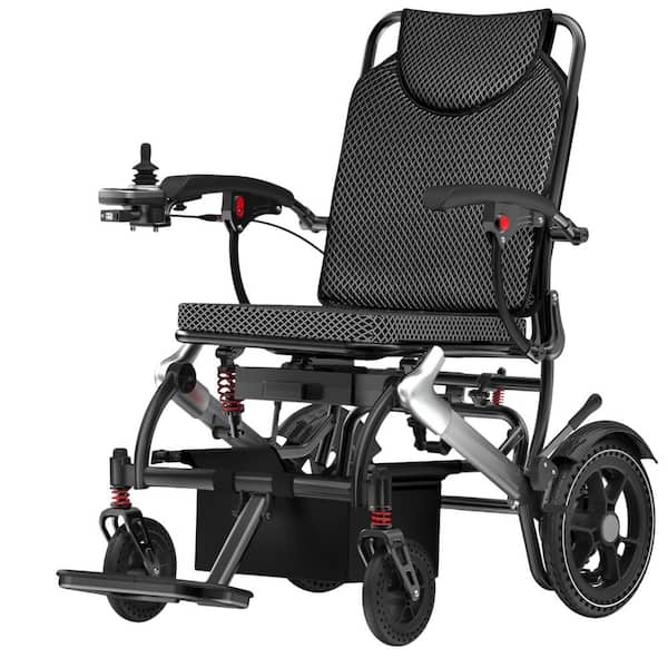 Foldable Electric Wheelchairs, 36 lb. Lightweight, 15 Miles Travel Range, 350 lb. Capacity, 500-Watt Power Motorized