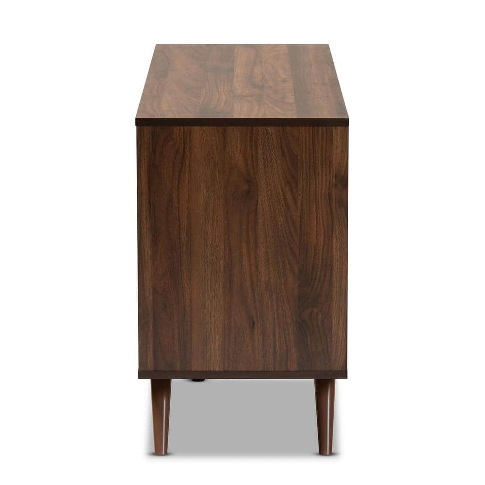 Naoki Two-Tone Gray and Walnut 6-Drawer Wood Dresser