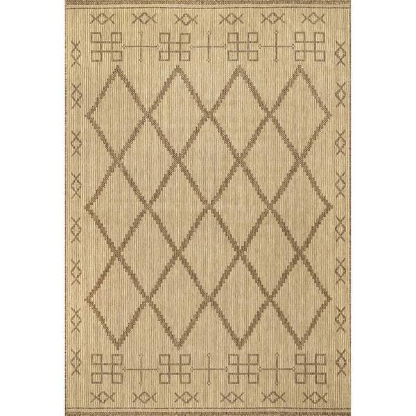 nuLOOM Candice Beige 9 ft. 6 in. x 12 ft. Moroccan Geometric Trellis ...