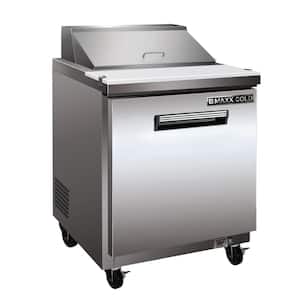 28.9 in. Wide Sandwich/Salad Prep Station with 7 cu ft. Refrigeration storage in Stainless Steel
