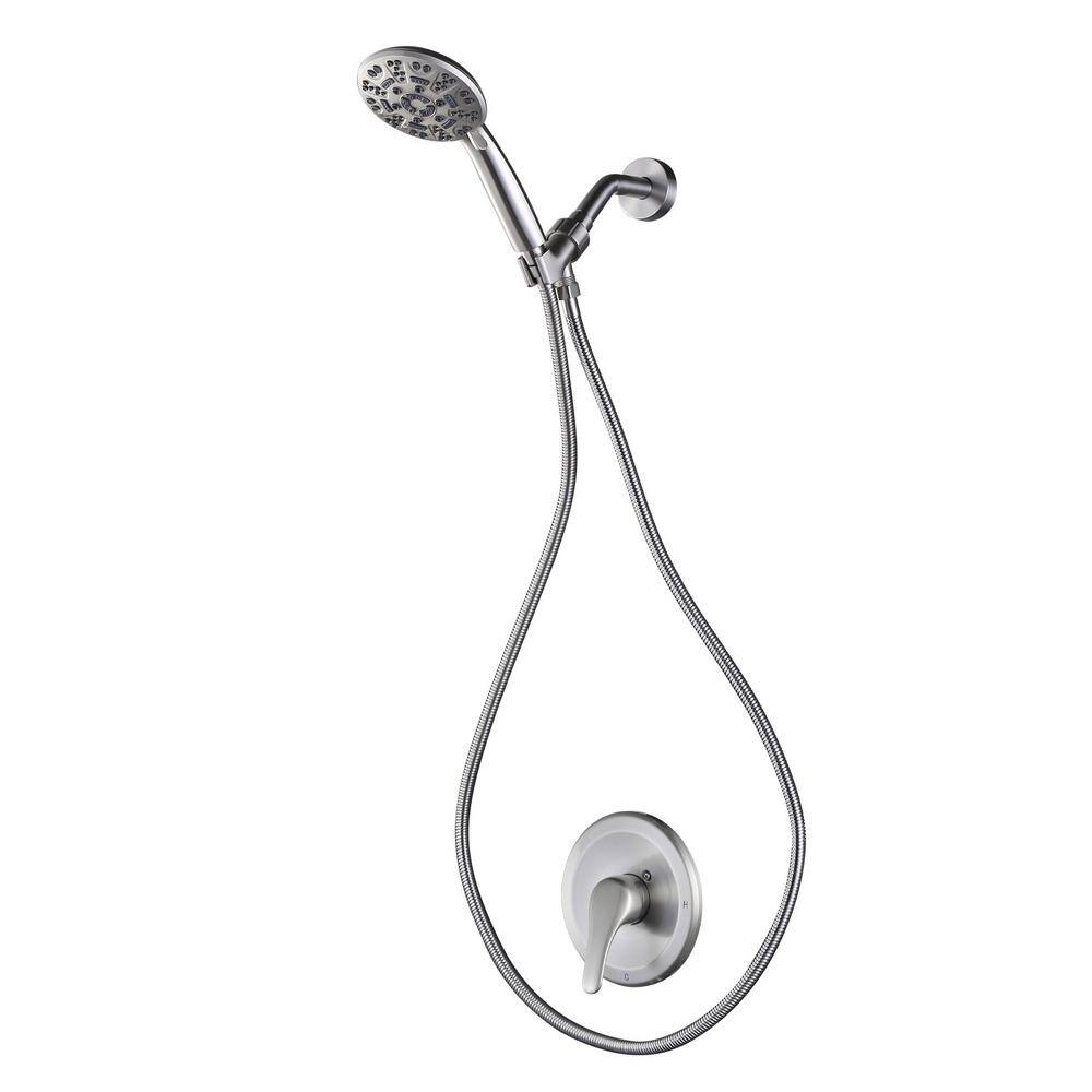 Brushed Nickel Single Handle 7-Spray Shower Faucet 1.8 GPM with Solid Brass Pressure Balance Valve Included price history on PriceWatchPro