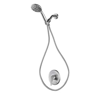 Brushed Nickel Single Handle 7-Spray Shower Faucet 1.8 GPM with Solid Brass Pressure Balance Valve Included