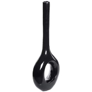 Tall Narrow Vase, Modern Floor Vase, Decorative Gift, Black Vase for Interior Design, 28 Inch Vase, Black