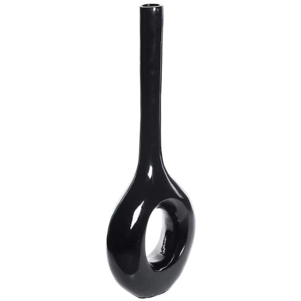 Uniquewise Tall Narrow Vase, Modern Floor Vase, Decorative Gift, Black Vase for Interior Design, 28 Inch Vase, Black