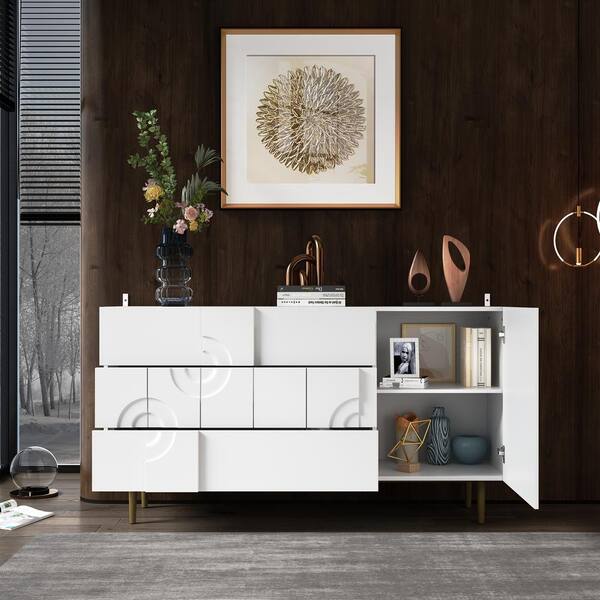 31.5 in. Modern Wooden Dresser Bedroom Storage Drawer Organizer Closet Hallway Locker with 3-Drawers, Brown White