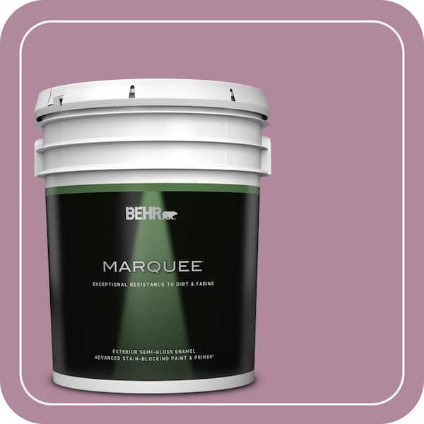 BEHR MARQUEE 5 gal. #690D-5 Winsome Rose Semi-Gloss Enamel Exterior Paint & Primer