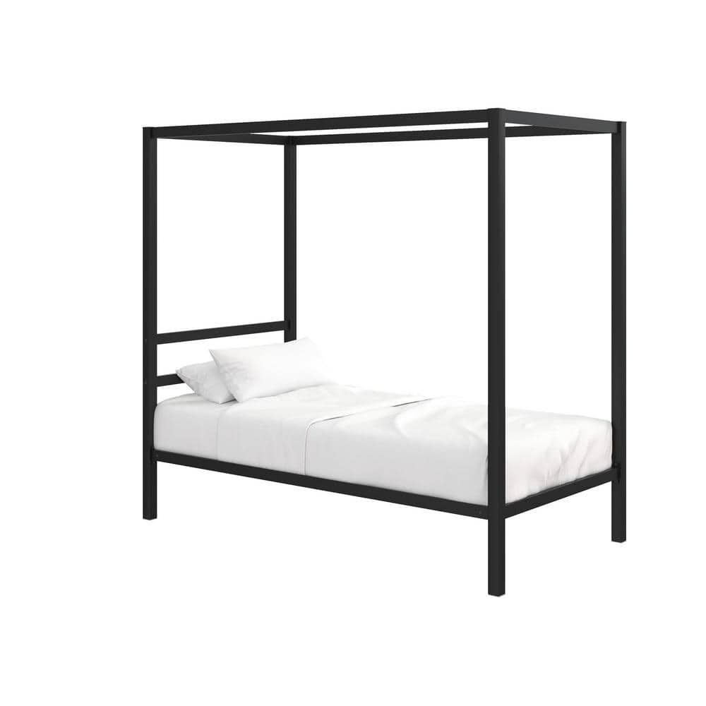 DHP Rory Black Metal Frame Twin Canopy Bed DE40088 The Home Depot