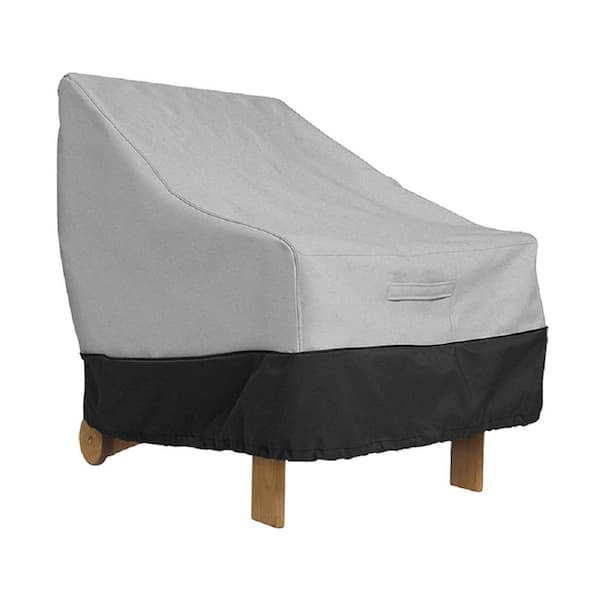 Shatex Waterproof Outdoor Patio Chair Covers 35 in.W x 38 in. D x 31 in. H, Gray and Black.(2 Pack)