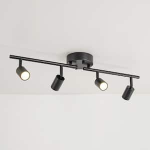 Sharon Industrial 4-Light Rotatable Integrated Dimmable LED Track Lights-Also for Vanity Light (Ceiling/Wall Mount)