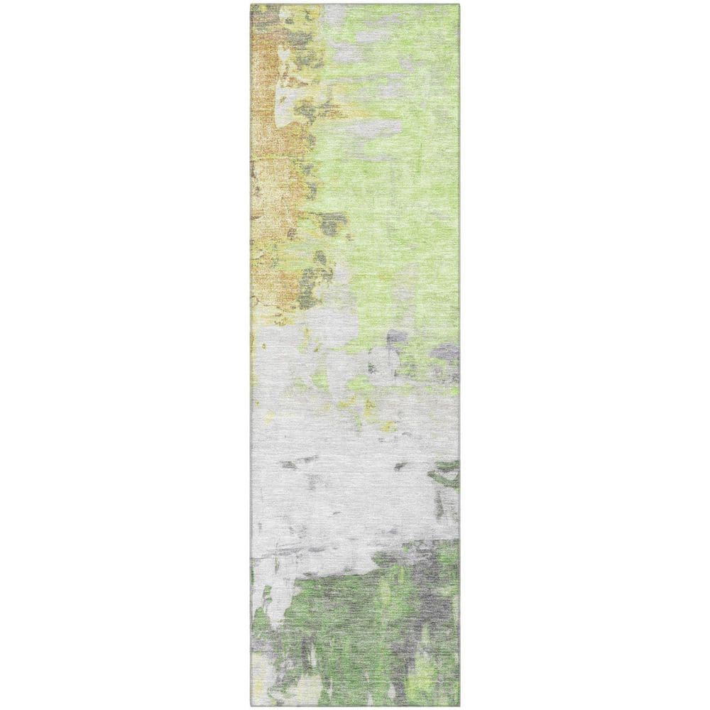 Mayfield Premium Machine Washable Abstract AMF1978 Aloe 2 ft. x 7 ft. Runner Rug price history on PriceWatchPro