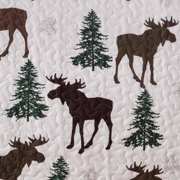 Woodland Christmas Moose Flannel orders Quilt