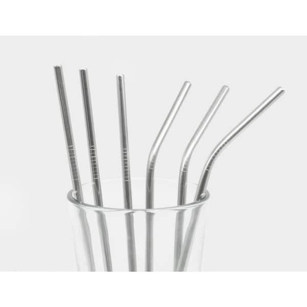 Jumbo Stainless Steel Bendable Straws 26 inch Pack of 5 : extra