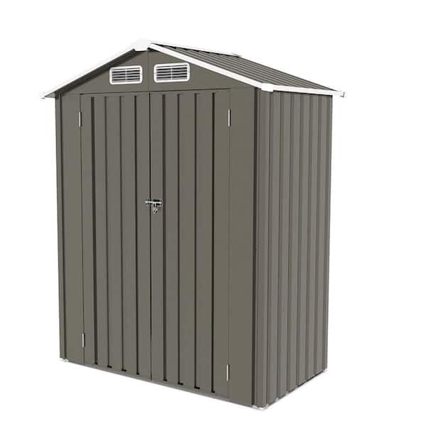 5 ft. W x 3 ft. D Metal Shed with Double Door (15 sq. ft. )