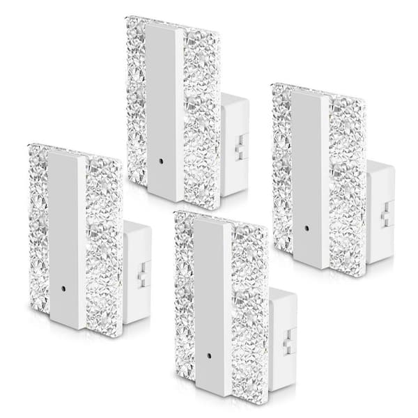 Modern LED Night Lights Plug Into Wall-Dimmable with Dusk-to-Dawn Sensor, Decorative for Bedroom and Hallway(4-Pack)