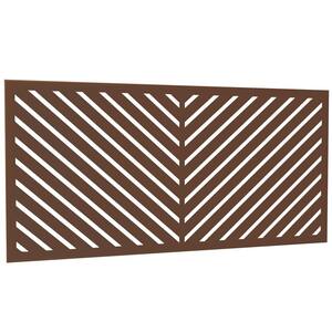 47 in. Stainless Steel Privacy Screen Decorative Garden Fence in Brown