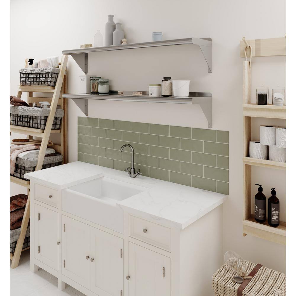 48" Stainless Steel Wall Shelf with Brackets