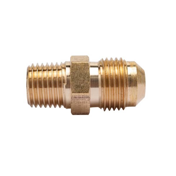 LTWFITTING 3/8 in. Flare x 1/4 in. MIP Brass Adapter Fitting (5-Pack)