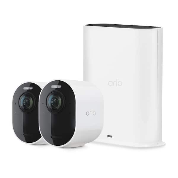 Arlo Ultra 2 Spotlight Camera - Wireless Security, 4K Video & HDR, Color Night Vision, 2-Way Audio, 2 Pack, White