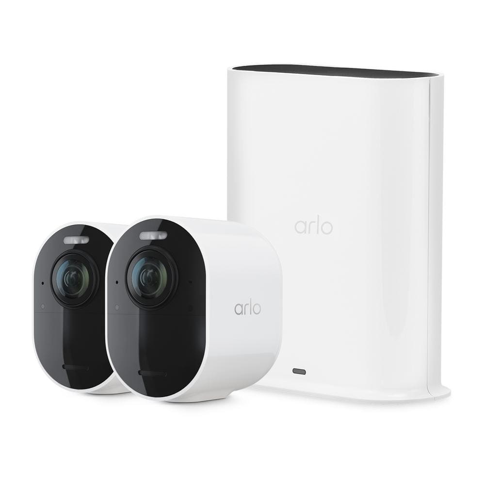 Arlo Ultra 2 Spotlight Camera - Wireless Security, 4K Video & HDR, Color  Night Vision, 2-Way Audio, 2 Pack, White VMS5240-200NAS - The Home Depot