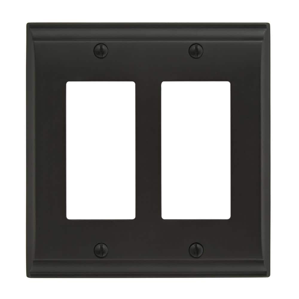 Candler Black Bronze 2-Gang Rocker Wall Plate