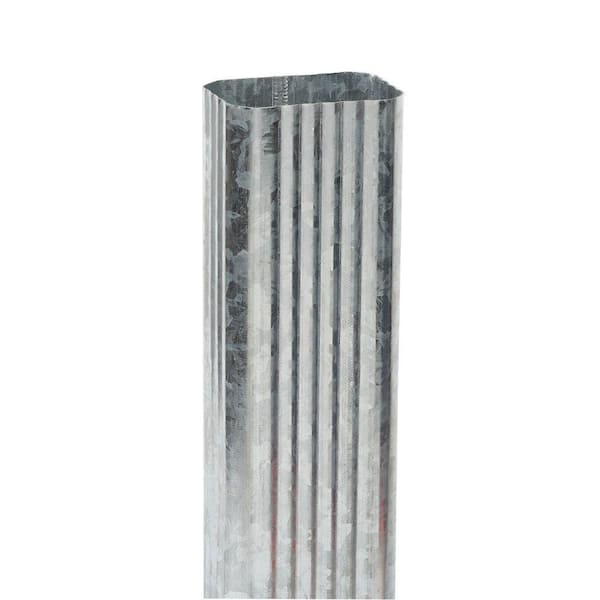 2 in. x 3 in. x 10 ft. Mill Finish Galvanized Steel Downspout