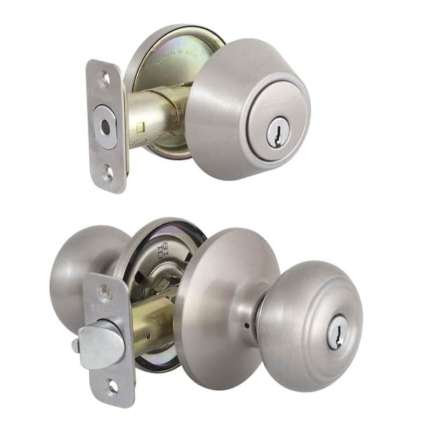 Defiant 2 in. Satin Nickel Victorian Glass Knob Mortise Set 70442 - The  Home Depot