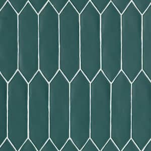Reine Picket 3 in. x 12 in. Matte Dark Teal Ceramic Wall Tile (6.9 sq. ft./Case)