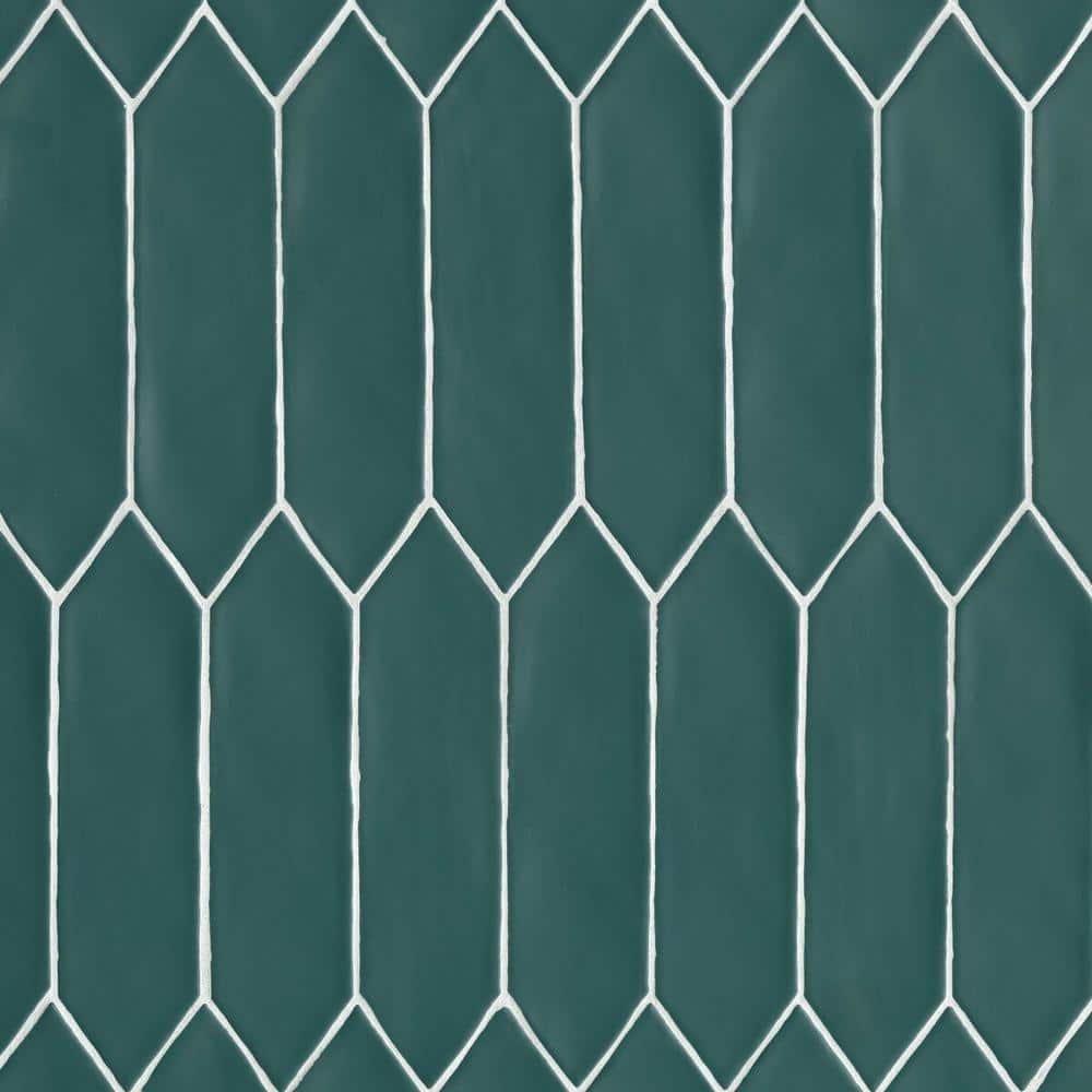 Tile Samples - Reine Picket 3 in. x 12 in. Matte Dark Teal Ceramic Wall Tile Samples (6.9 sq. ft./Case) price history on PriceWatchPro