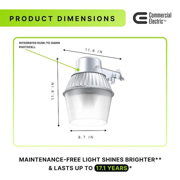 65-Watt Metallic Outdoor Fluorescent Security Wall and Area Light with Dusk to Dawn Photocell Sensor 65-Watt Metallic Outdoor Fluorescent Security Wall and Area Light with Dusk to Dawn Photocell Sensor