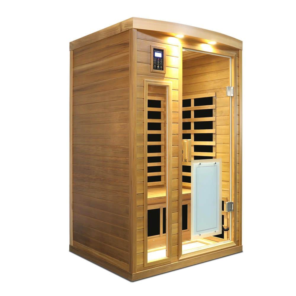 Red Cedar 2-Person Far Infrared Sauna with 8 Low EMF Heating Panels, Bluetooth, and LED Lighting price history on PriceWatchPro