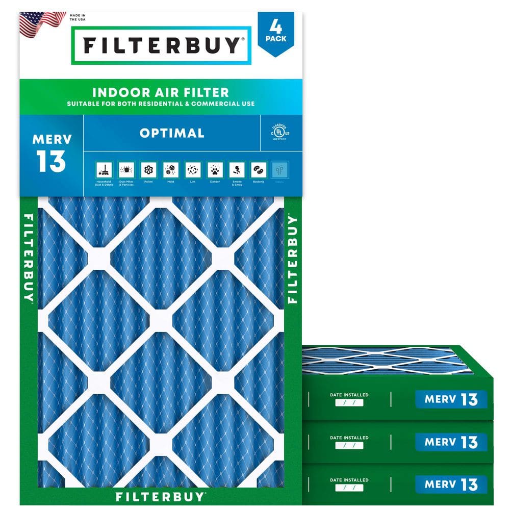 6.88 in. x 15.88 in. x 2 in. MERV 13 (FPR 10) Health Defense Pleated HVAC AC Furnace Air Filters Replacement (4-Pack) price history on PriceWatchPro