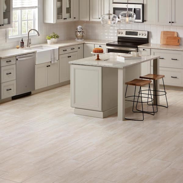 Glendale Ivory Matte 6 in. x 6 in. Glazed Porcelain Tile Sample
