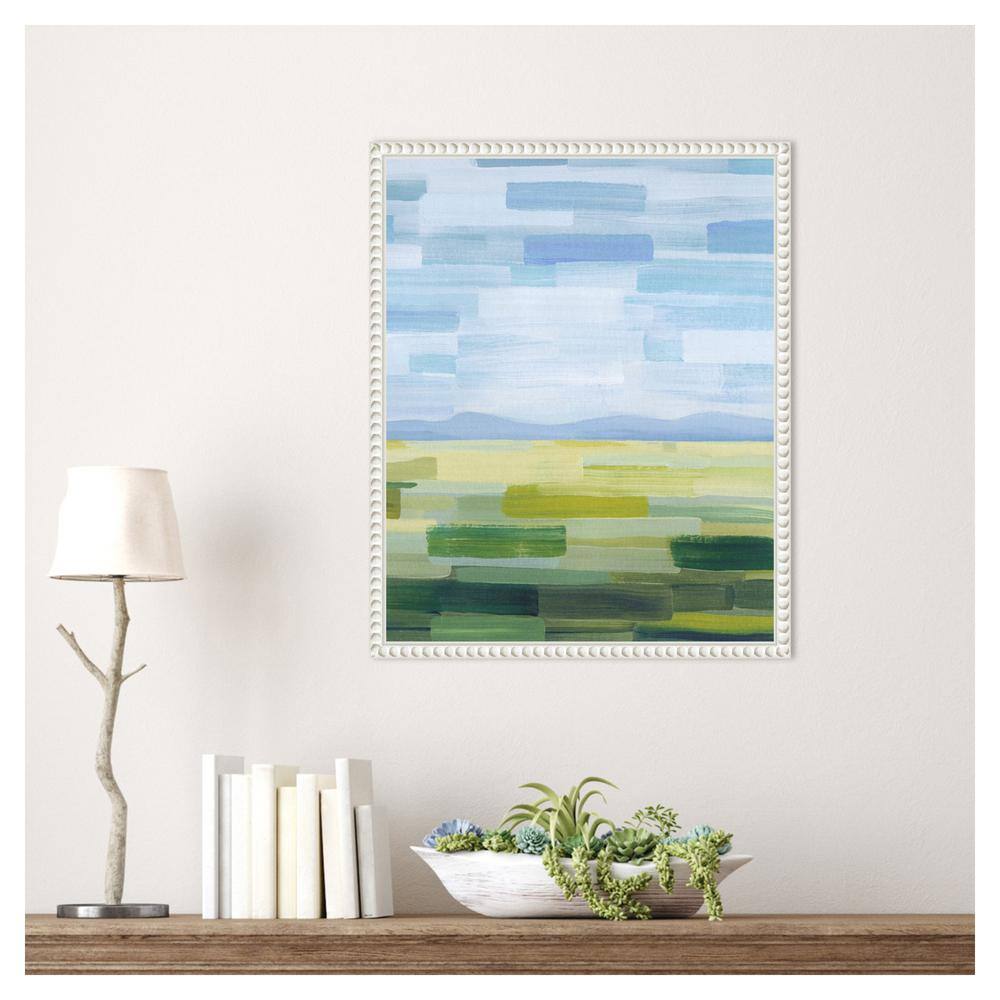 Grace Popp Abstract Landscape Canvas Print with White Frame