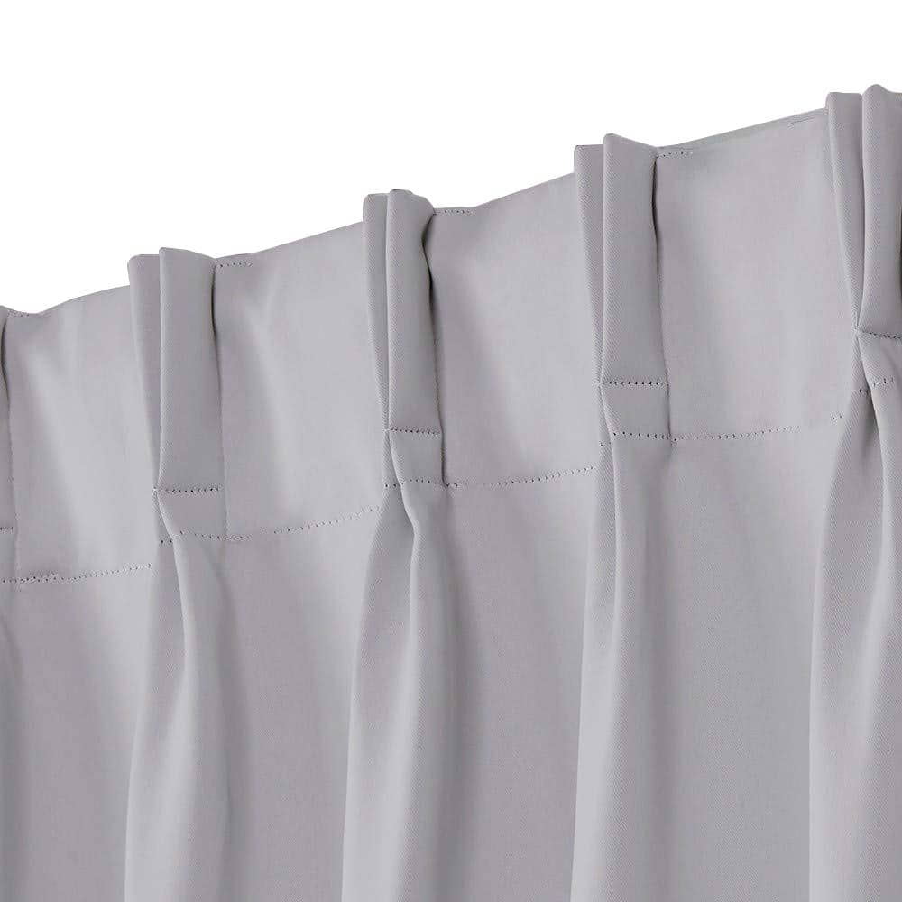 Silver Sateen Blackout Pinch Pleat Back Tab Curtain Panels, 84" Length